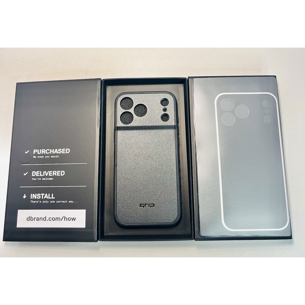 dbrand Grip Case Matte Black iPhone 17 PRO MAX  skin New Open Box JCVRGY